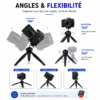 Support métallique stable pour photographie et création de contenu