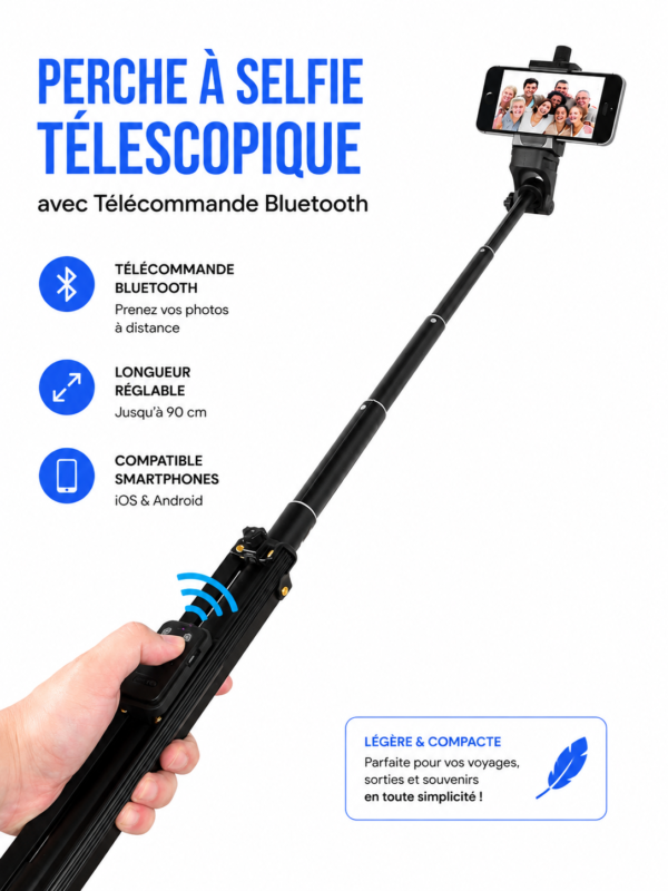 Trépied aluminium portable pour TikTok YouTube et streaming