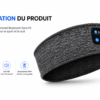 Bandeau Bluetooth V5.0 pour dormir et faire du sport