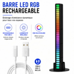 Barre LED musicale avec synchronisation audio en temps réel