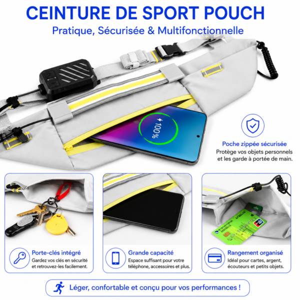Sac banane sport étanche et ajustable