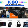Clavier souris casque et tapis gaming