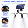Lampadaire LED solaire pour jardin