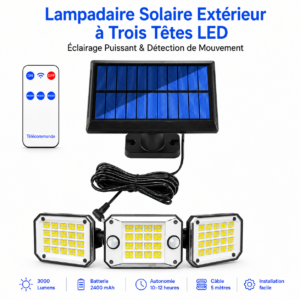 Éclairage solaire extérieur automatique