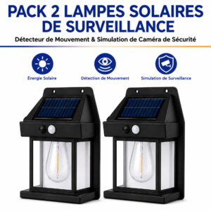 Lampe solaire murale avec capteur de mouvement pour garage et portail
