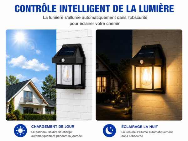 Éclairage de sécurité extérieur imitation caméra de surveillance