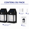 Lampe LED solaire étanche pour protection de maison et commerce