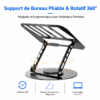 Support PC portable pliable pour bureau et télétravail