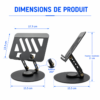Support ordinateur portable en aluminium avec ventilation optimisée