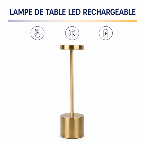 Lampe LED d'ambiance rechargeable pour chambre salon et bureau