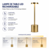 Lampe de table tactile avec éclairage LED réglable et batterie intégrée
