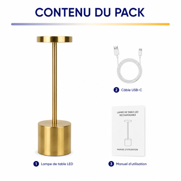 Lampe LED portable pour décoration intérieure et table de chevet
