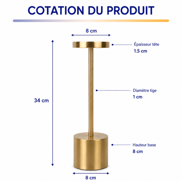 Éclairage LED rechargeable pour restaurant café et hôtel