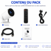 Vidéoprojecteur intelligent portable compatible 4K pour home cinéma