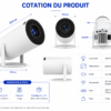 Mini vidéoprojecteur portable avec rotation 180 degrés et image HD