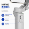 Stabilisateur Portable F12 avec stabilisation 3 axes et suivi intelligent