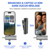Micro cravate sans fil Q8 avec réduction de bruit pour smartphone