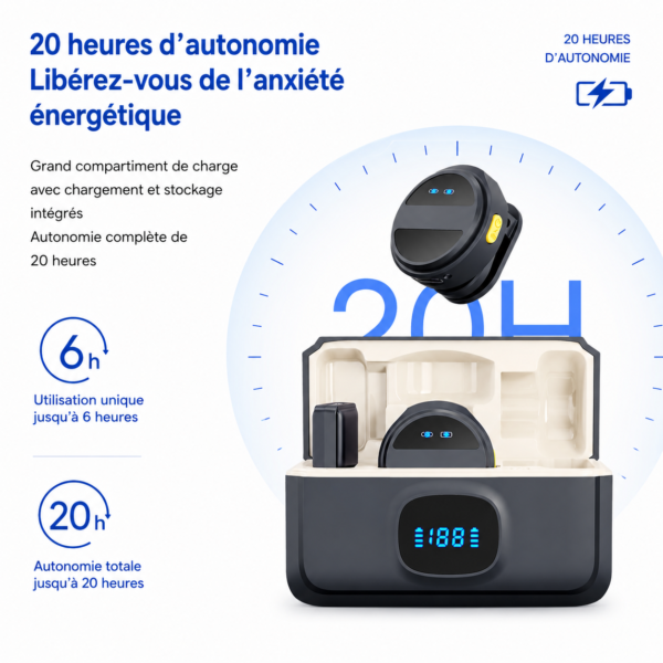 Micro cravate sans fil pour smartphone et création de contenu