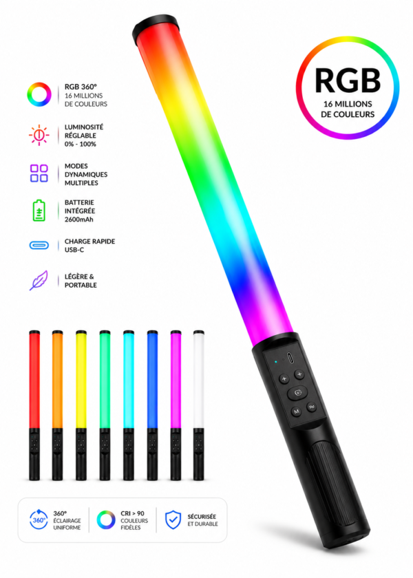 éclairage vidéo RGB portable pour smartphone