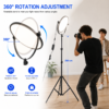 panneau LED circulaire professionnel rotation 360 degrés