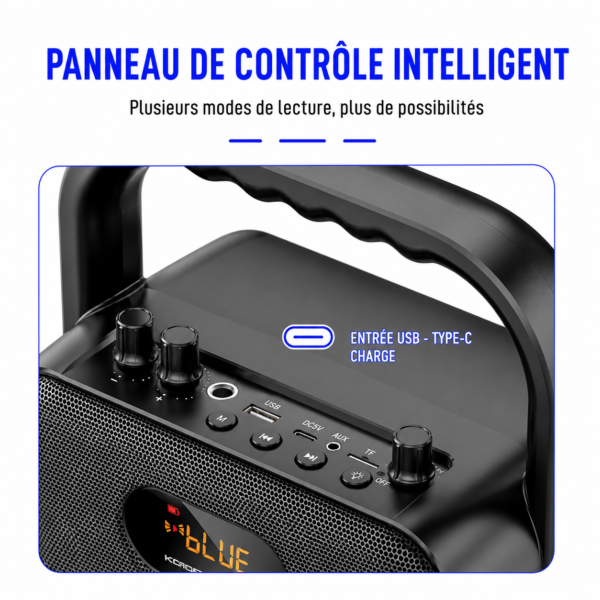 Enceinte Karaoké Konfulon KG-01 avec microphone Bluetooth 5.0
