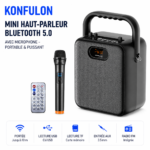 Haut-parleur portable Konfulon KG01 30W avec microphone sans fil