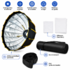 Softbox parabolique professionnel avec diffuseurs et grid pour studio photo