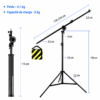 support softbox avec bras articulé professionnel