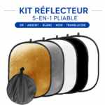 réflecteur lumière or argent blanc noir translucide