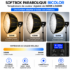 Softbox parabolique bicolor LED 500W avec température réglable de 3200K à 5600K