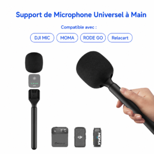 Support adaptateur portable pour microphone sans fil lavalier