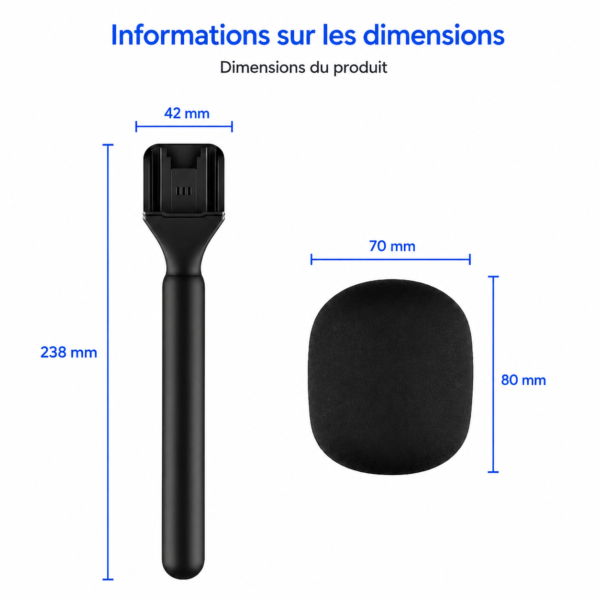 Adaptateur transformant un micro sans fil en micro à main
