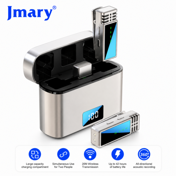 Microphone Jmary Lavalier Sans Fil Lightning pour iPhone