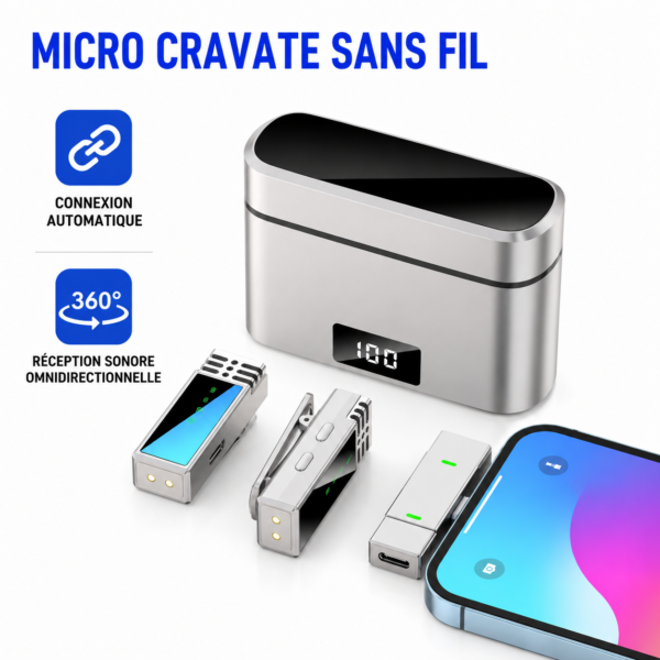 Micro Lavalier Jmary compatible iPhone et iPad