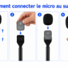Support ergonomique pour microphone lavalier professionnel