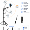 Support téléphone universel pour création de contenu, vlog et live streaming.