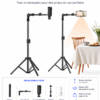 Trépied robuste pour smartphone avec bras articulé extensible de 50 cm.