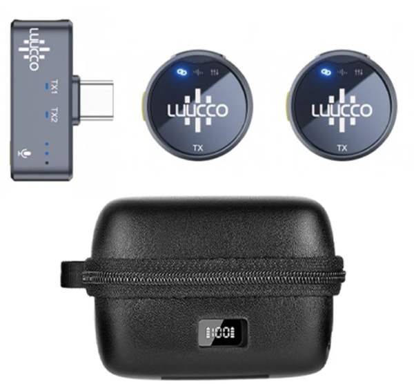 AirWave K2 Microphone Sans Fil Lavalier USB-C – Double Micro avec Boîtier de Charge