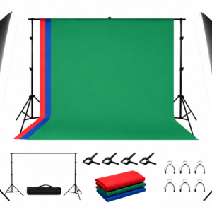 Kit éclairage studio photo Puluz avec fond vert et softbox professionnel pour photo et vidéo