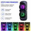 Haut-parleur Bluetooth LED RGB avec basses renforcées et son puissant