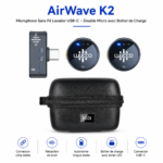 Micro cravate sans fil AirWave K2 pour Android et tablette USB-C