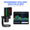 Microphone Yanmai GM7 RGB professionnel pour gaming et streaming