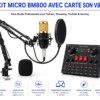 Kit Micro BM800 avec Carte Son V8S pour podcast et streaming