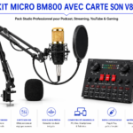 Kit Micro BM800 avec Carte Son V8S pour podcast et streaming