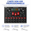Pack studio audio professionnel BM800 V8S pour gaming et podcast
