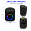 Ultimate JBK-1407 RGB Party Box avec son puissant et lumières LED RGB