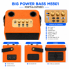 Haut-parleur Bluetooth M5501 avec basses renforcées pour soirées