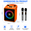 Haut-parleur sans fil M5501 pour karaoké et événements