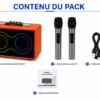 Enceinte portable LED RGB compatible smartphone Android et iPhone