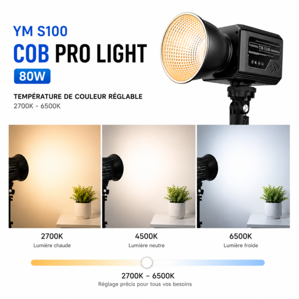 lampe cob led bi color 3200k 6500k